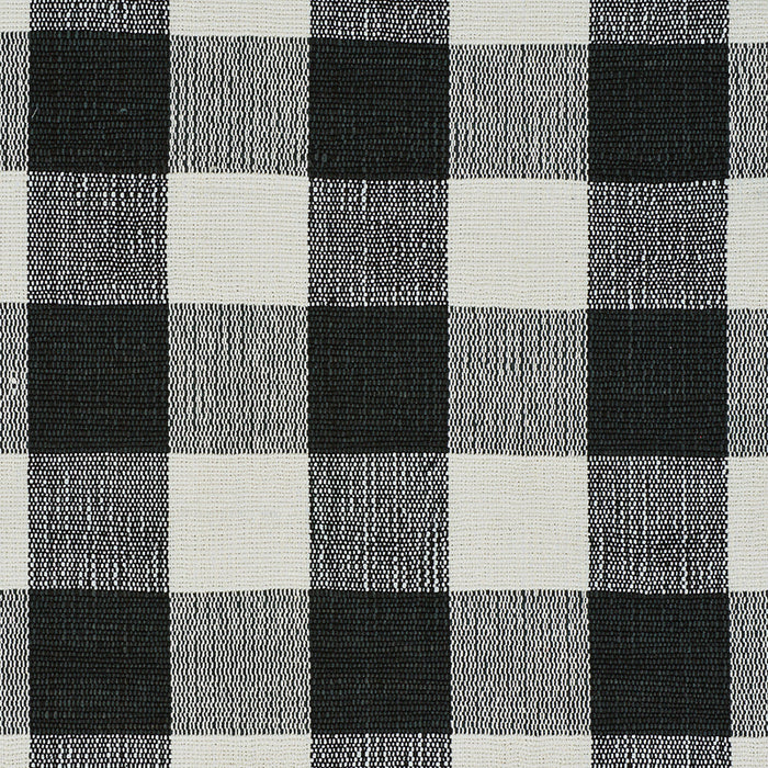 Schumacher Barnes Performance Check Black Fabric Sample 77552