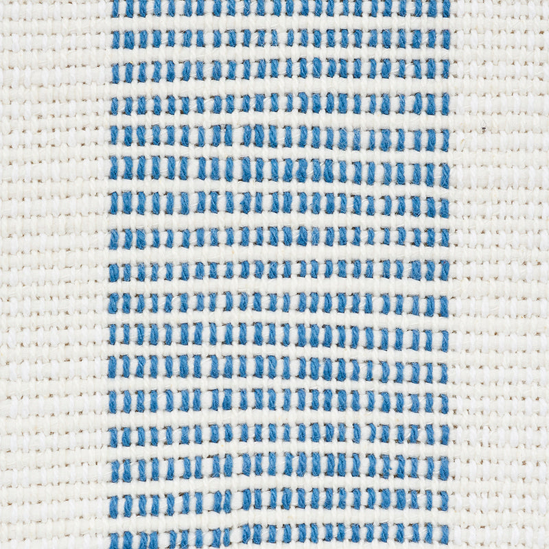 Schumacher Ketley Performance Stripe Blue Fabric 77562