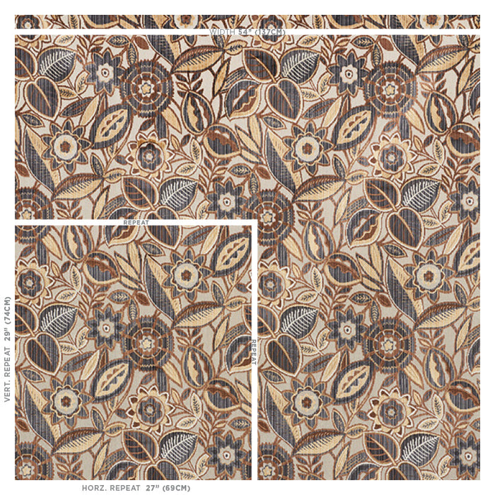 Schumacher Garland Velvet Neutral Fabric Sample 77760