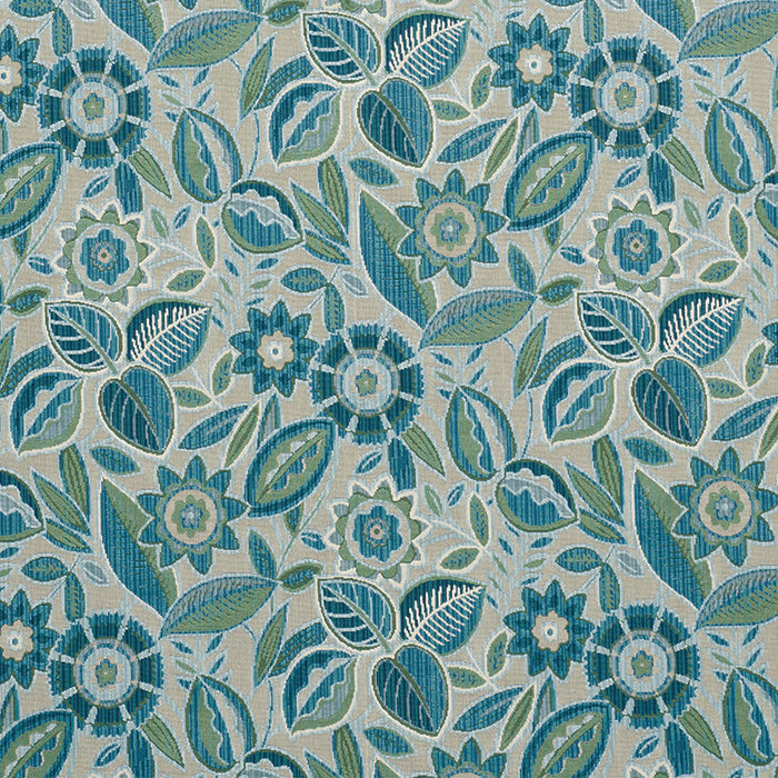 Schumacher Garland Velvet Peacock Fabric Sample 77762