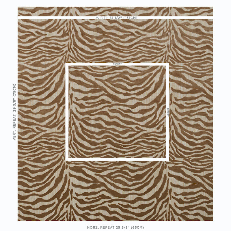 Schumacher Regine Strie Velvet Beige Fabric 77770