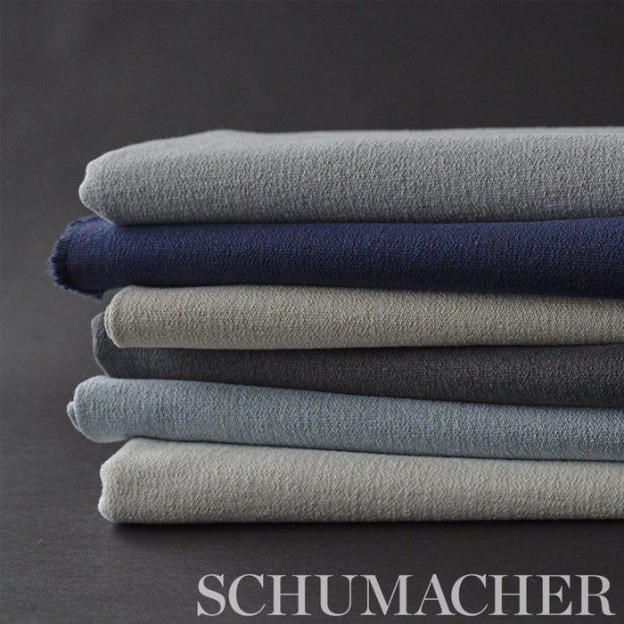 Schumacher Albert Performance Cotton Indigo Fabric Sample 77804