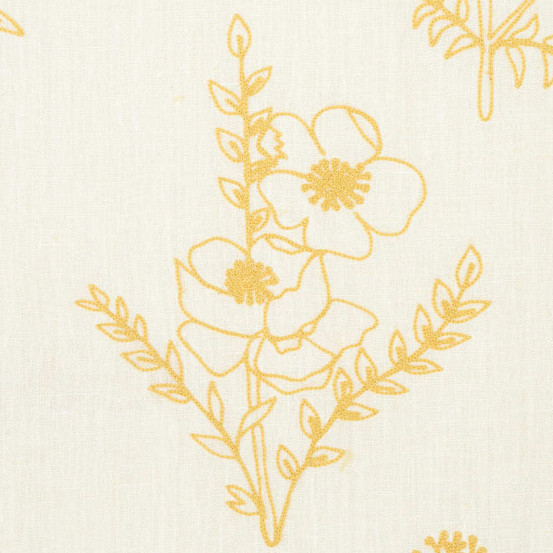 Schumacher Lisbeth Embroidery Marigold Fabric Sample 78362