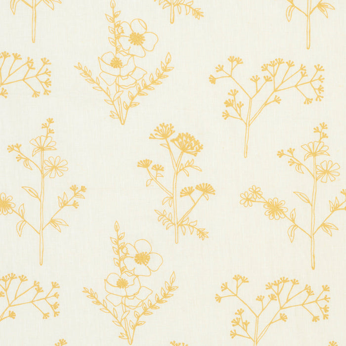 Schumacher Lisbeth Embroidery Marigold Fabric Sample 78362