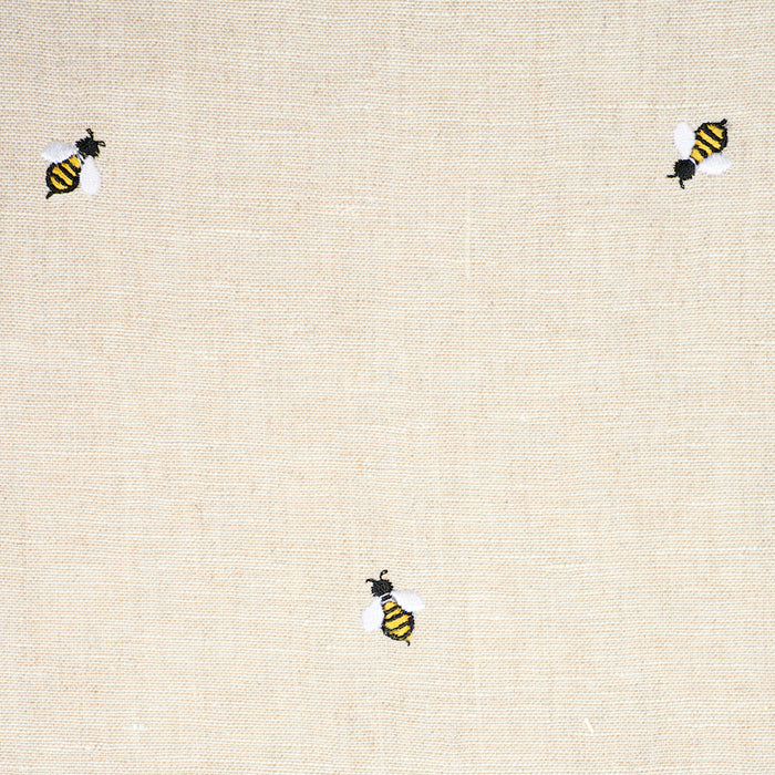 Schumacher Honey Bee Embroidery Natural Fabric 78420