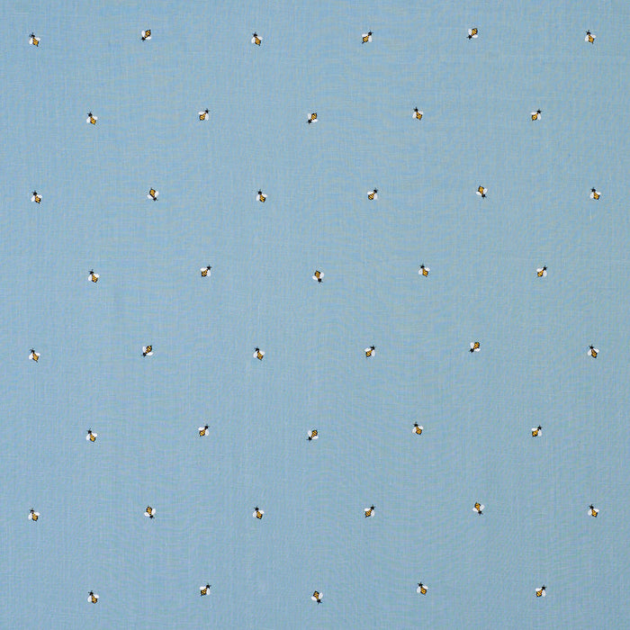 Schumacher Honey Bee Embroidery Sky Fabric Sample 78421