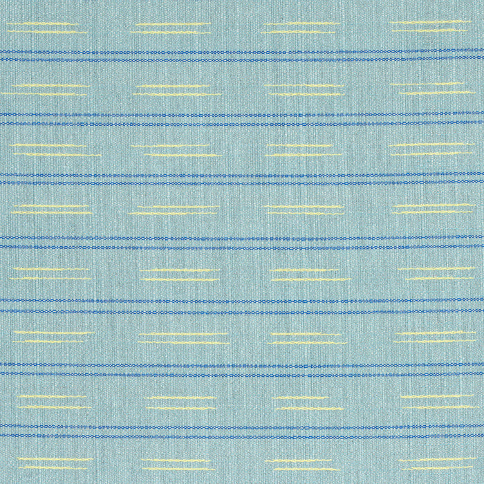 Schumacher Ainsley Stripe Indoor/Outdoor Sky Fabric Sample 78580