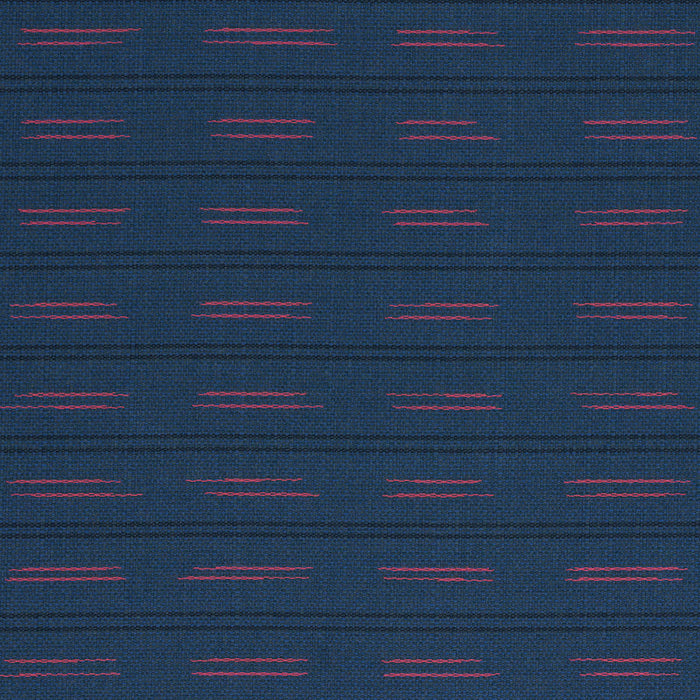 Schumacher Ainsley Stripe Indoor/Outdoor Navy Fabric Sample 78581