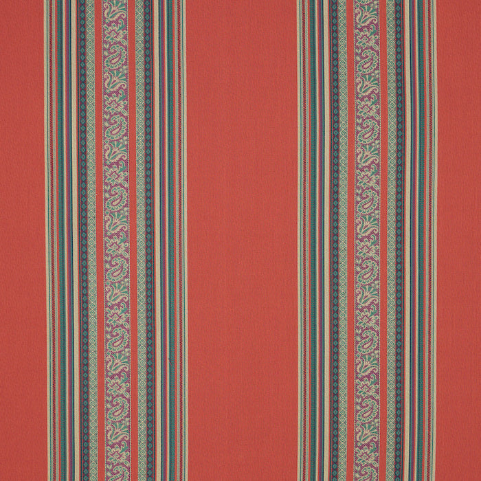 Schumacher Markova Stripe Red Fabric Sample 78601