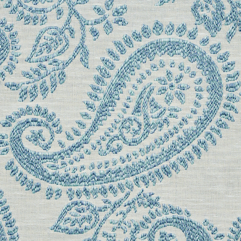 Schumacher Milena Paisley Sky Fabric 78721