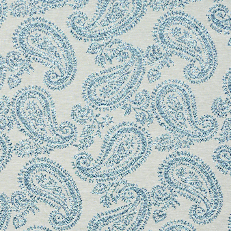 Schumacher Milena Paisley Sky Fabric 78721