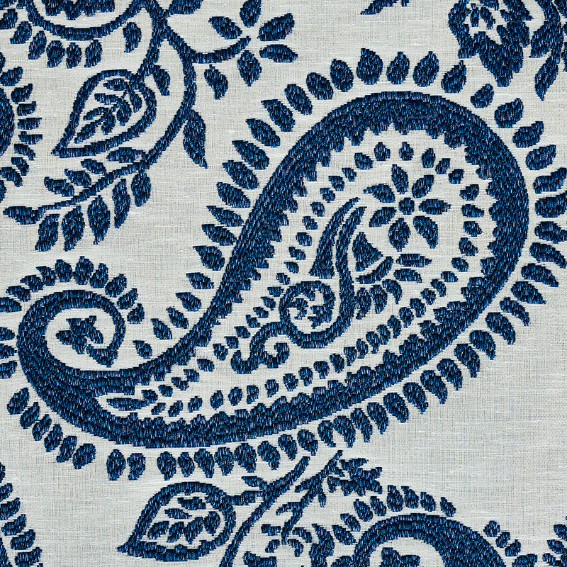 Schumacher Milena Paisley Blue Fabric 78722