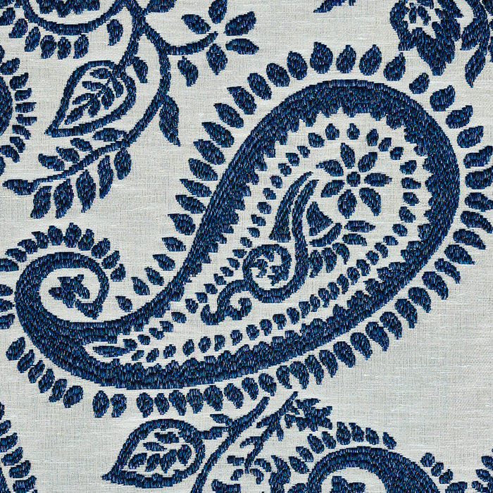 Schumacher Milena Paisley Blue Fabric Sample 78722