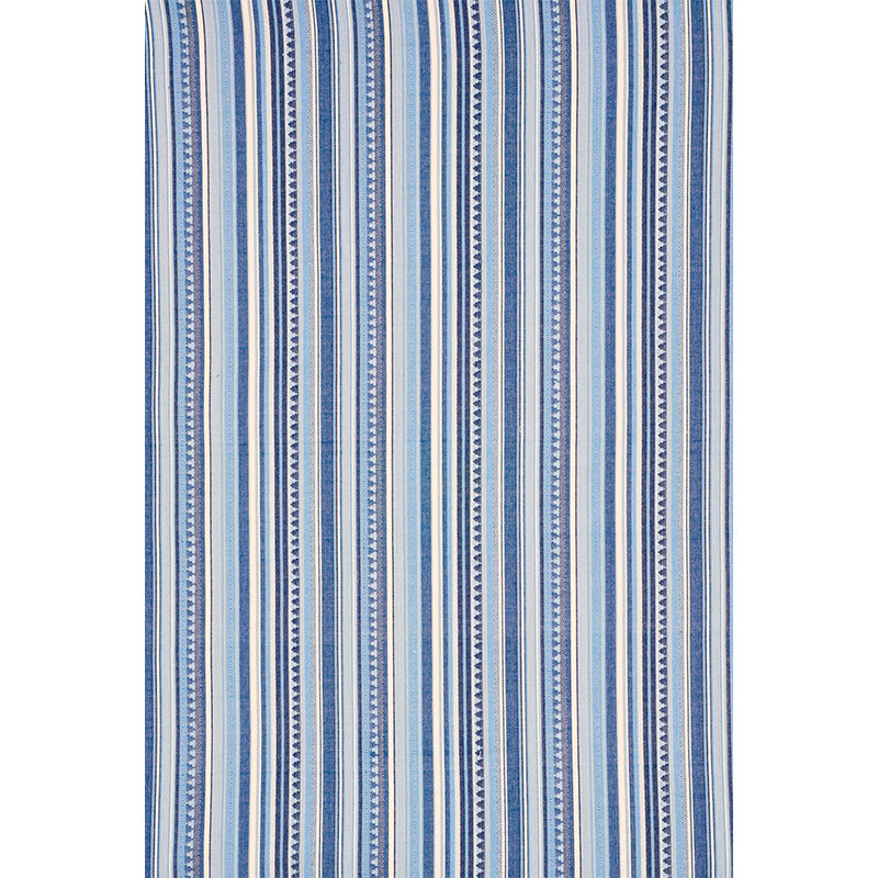 Schumacher Zuni Stripe Blue Fabric 78731