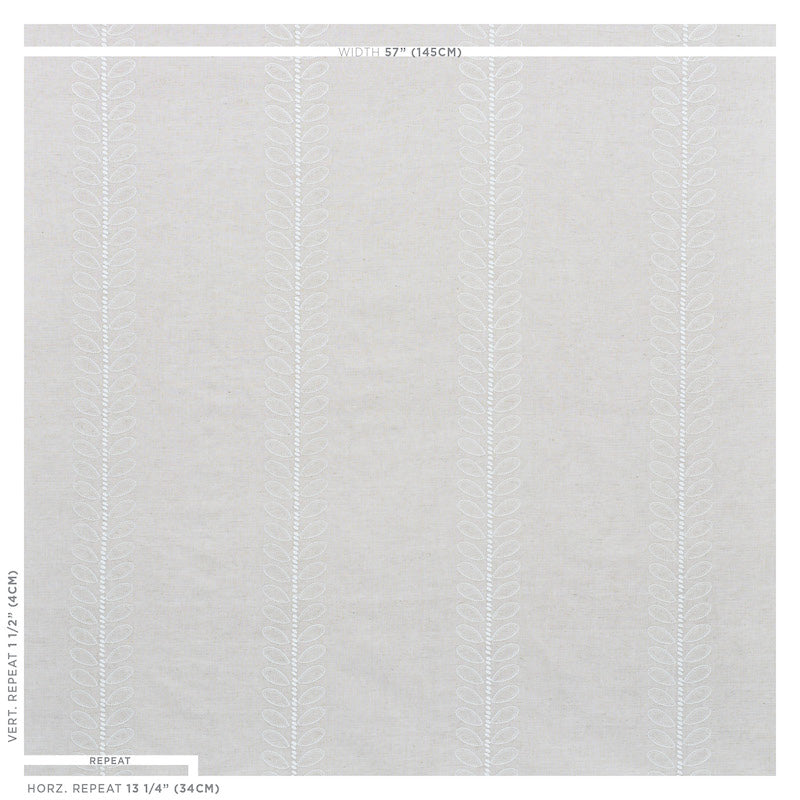 Schumacher Camile Embroidery Natural Fabric 78741