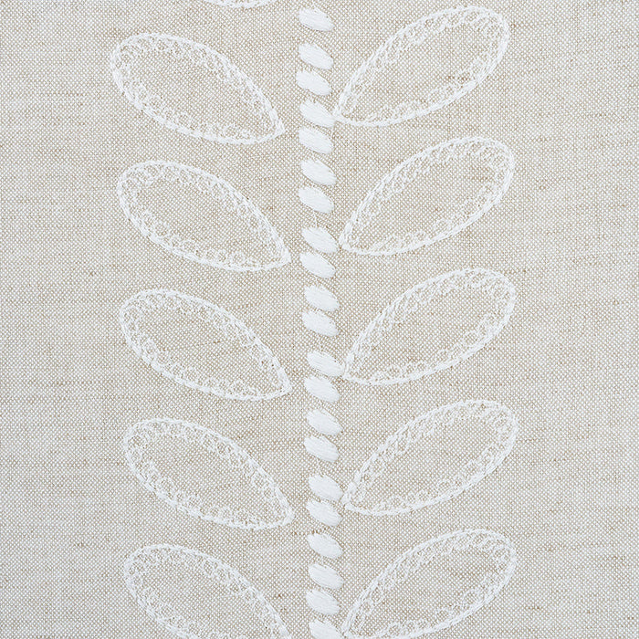 Schumacher Camile Embroidery Natural Fabric Sample 78741