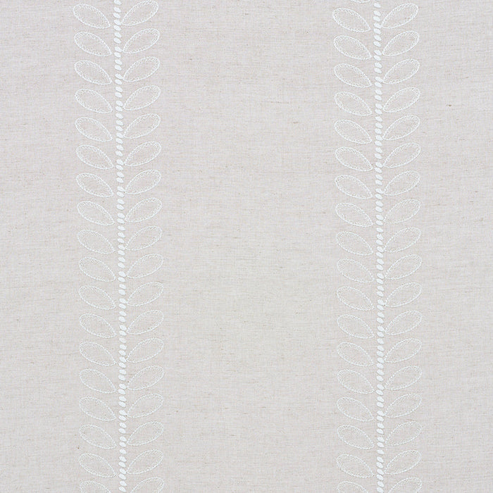 Schumacher Camile Embroidery Natural Fabric Sample 78741