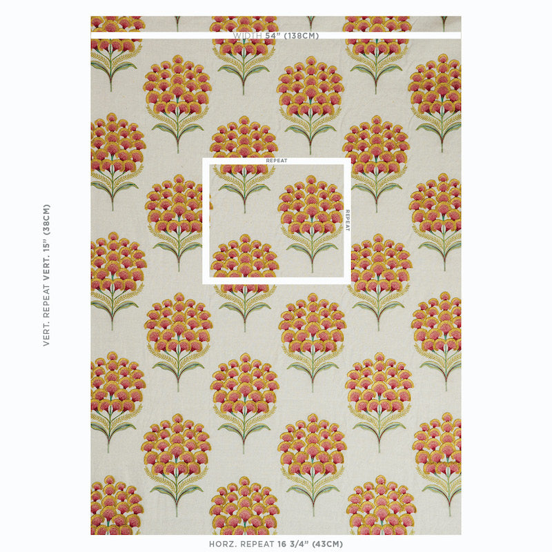 Schumacher Aurelia Embroidery Natural Fabric 78812