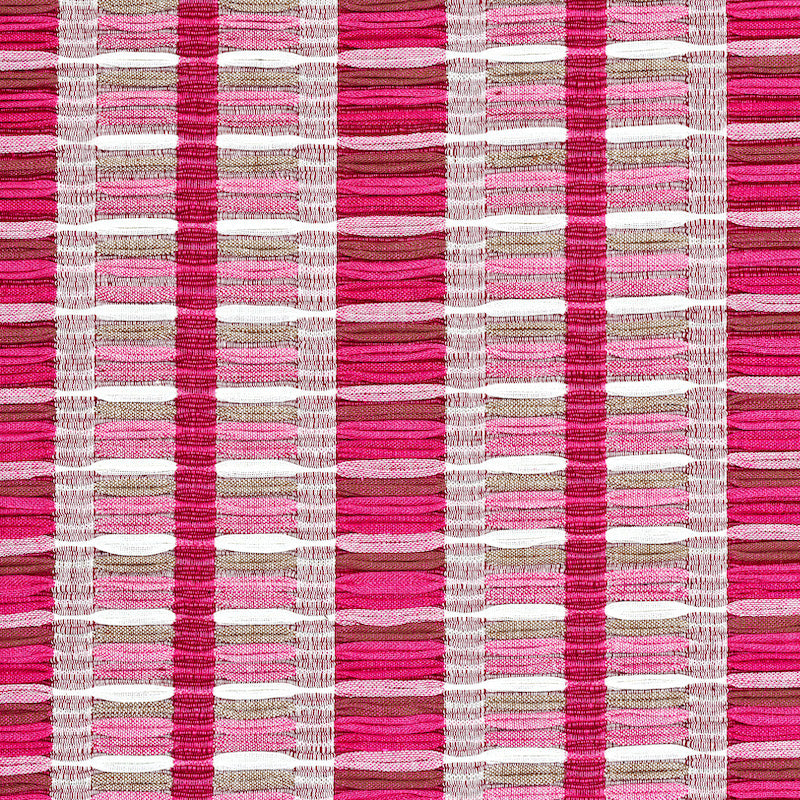 Schumacher Palopo Hand Woven Stripe Flamingo Fabric 78821