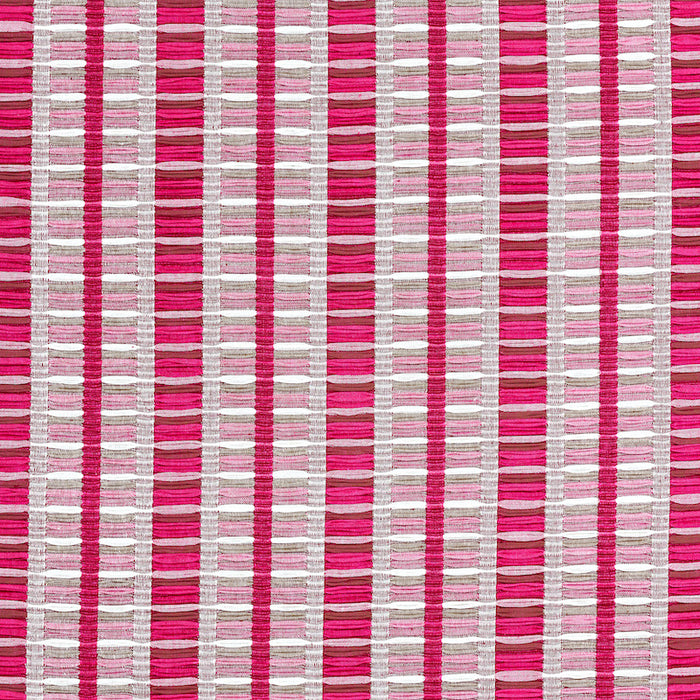 Schumacher Palopo Hand Woven Stripe Flamingo Fabric 78821