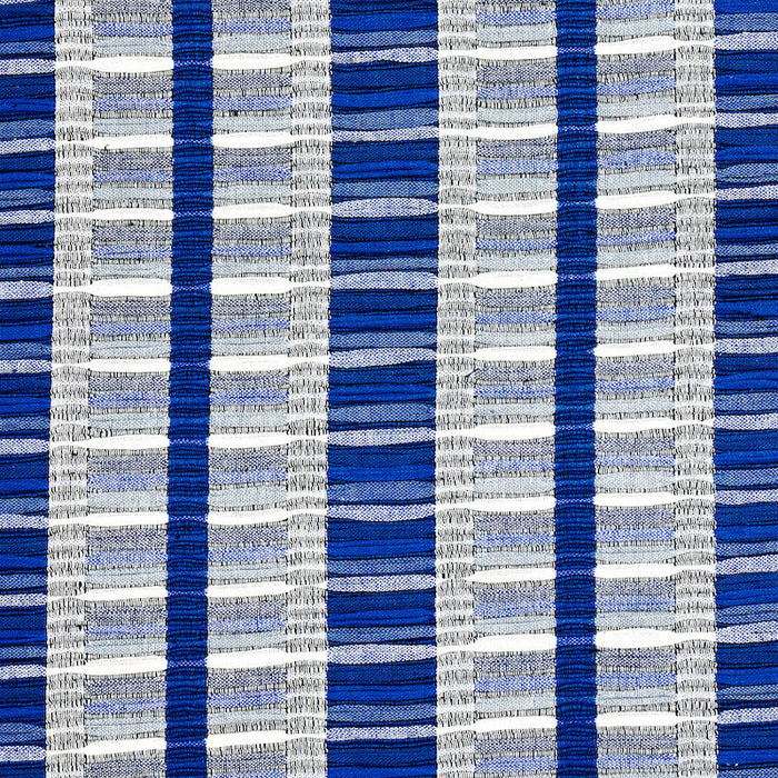 Schumacher Palopo Hand Woven Stripe Azul Fabric Sample 78822