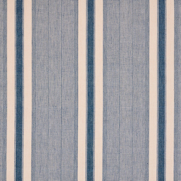 Schumacher Ipala Hand Woven Stripe Ocean Fabric Sample 78830