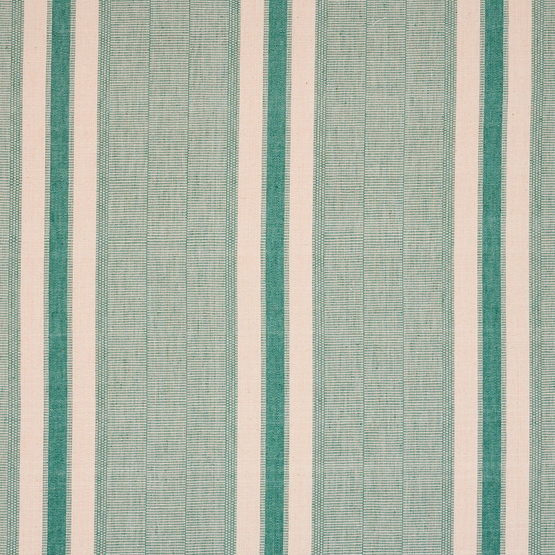 Schumacher Ipala Hand Woven Stripe Duck Egg Fabric 78832