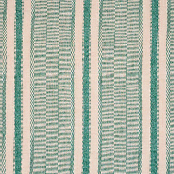 Schumacher Ipala Hand Woven Stripe Duck Egg Fabric Sample 78832