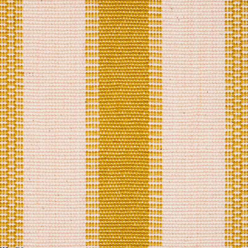 Schumacher Ipala Hand Woven Stripe Yellow Fabric 78833