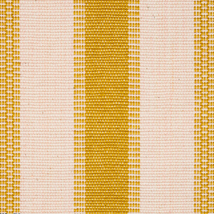 Schumacher Ipala Hand Woven Stripe Yellow Fabric Sample 78833