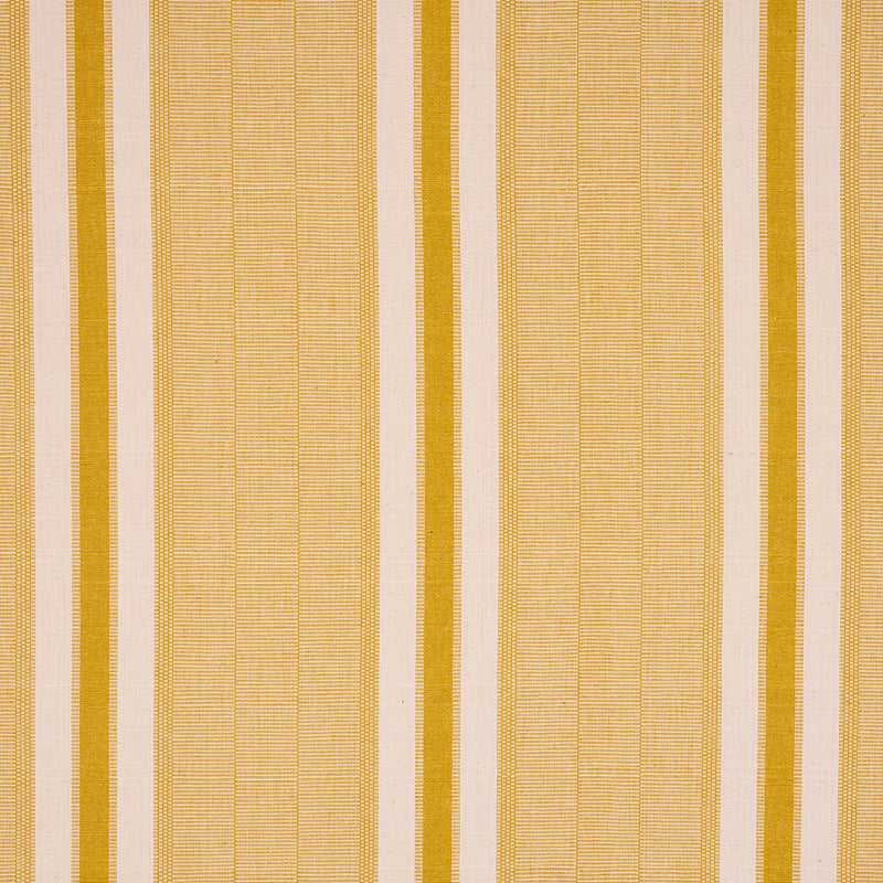 Schumacher Ipala Hand Woven Stripe Yellow Fabric 78833