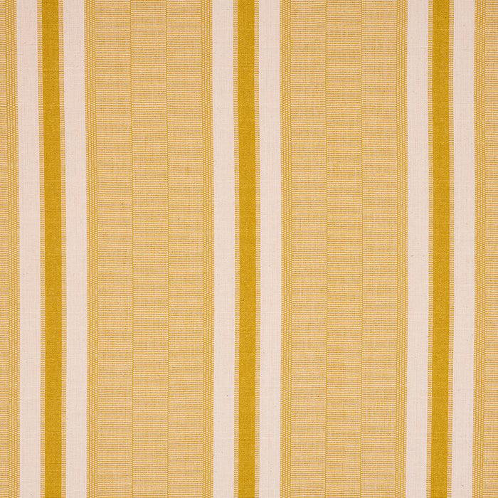 Schumacher Ipala Hand Woven Stripe Yellow Fabric Sample 78833