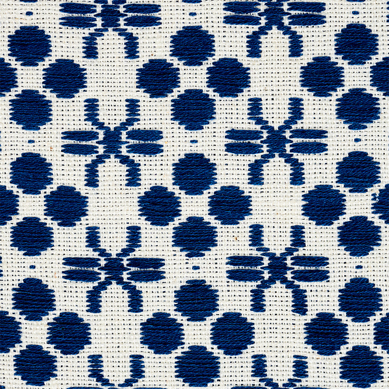 Schumacher Lempa Hand Woven Indigo Fabric 78880