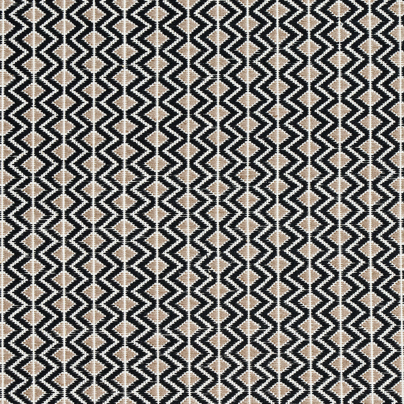 Schumacher Pinula Hand Woven Black Fabric 78910