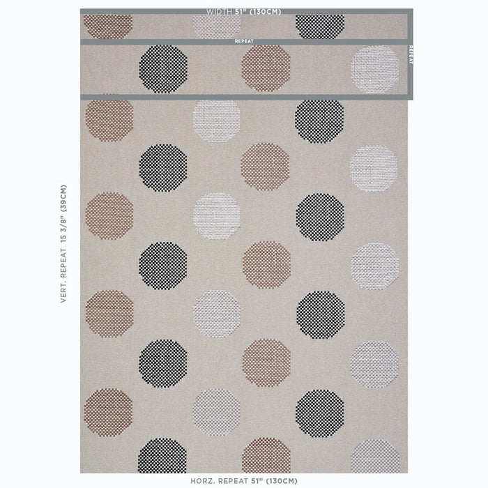 Schumacher Hansen Embroidery Neutral Fabric Sample 78940