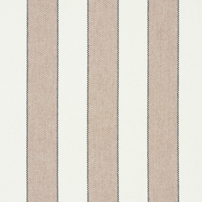 Schumacher Blumont Stripe Indoor/Outdoor Stone Fabric Sample 79051