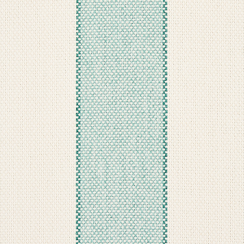 Schumacher Blumont Stripe Indoor/Outdoor Aqua Fabric Sample 79053