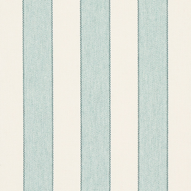 Schumacher Blumont Stripe Indoor/Outdoor Aqua Fabric Sample 79053