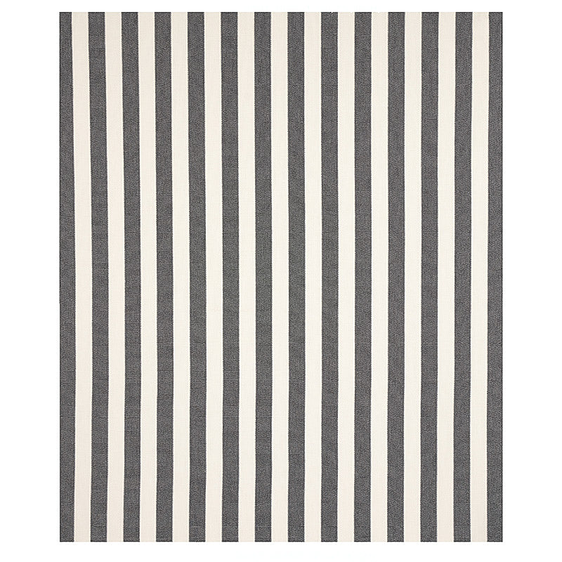 Schumacher Blumont Stripe Indoor/Outdoor Charcoal Fabric 79054