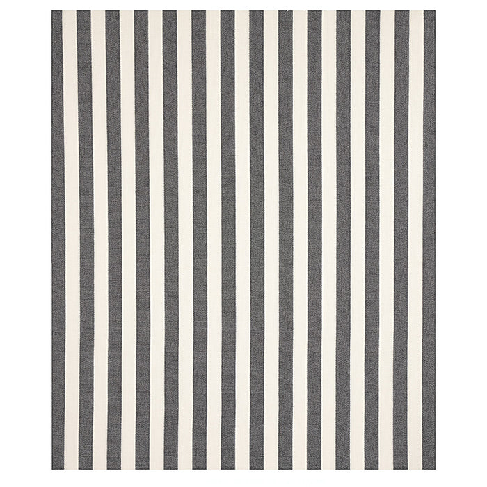 Schumacher Blumont Stripe Indoor/Outdoor Charcoal Fabric 79054