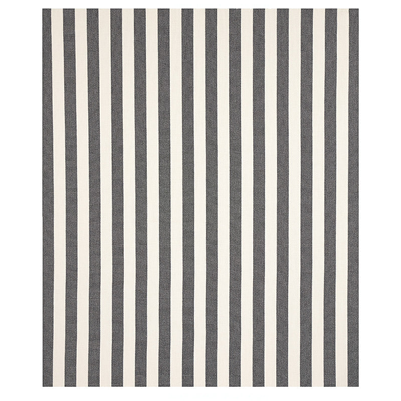 Schumacher Blumont Stripe Indoor/Outdoor Charcoal Fabric Sample 79054