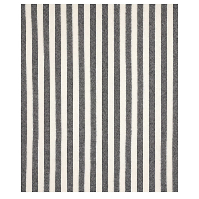 Schumacher Blumont Stripe Indoor/Outdoor Charcoal Fabric Sample 79054