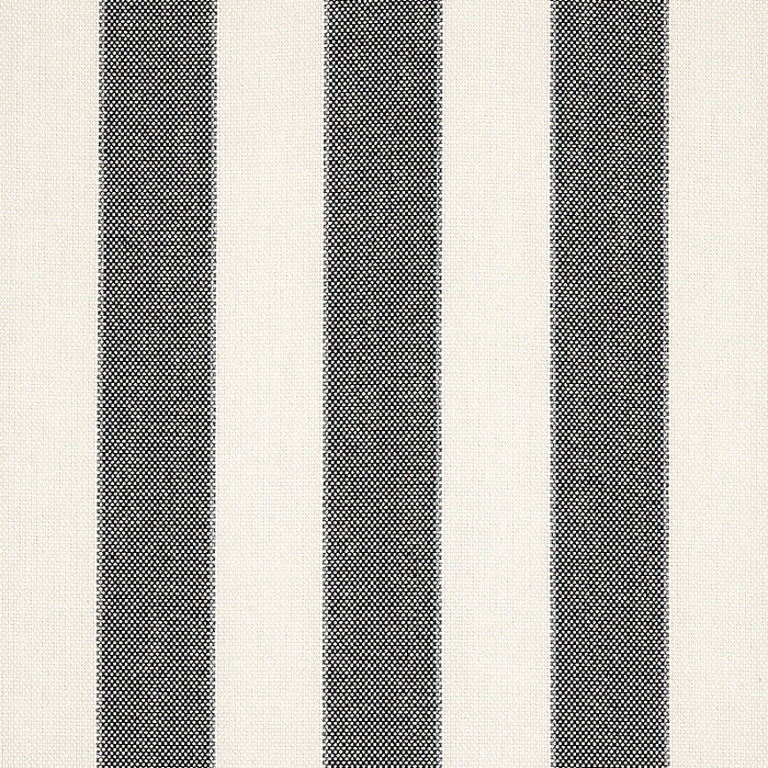 Schumacher Blumont Stripe Indoor/Outdoor Charcoal Fabric Sample 79054