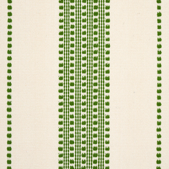 Schumacher Lubeck Stripe Green Fabric Sample 79093