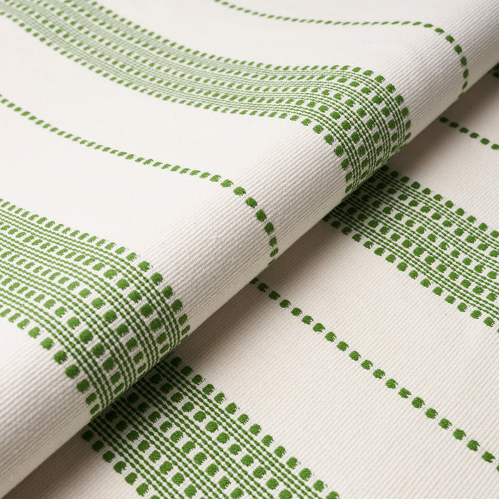 Schumacher Lubeck Stripe Green Fabric 79093