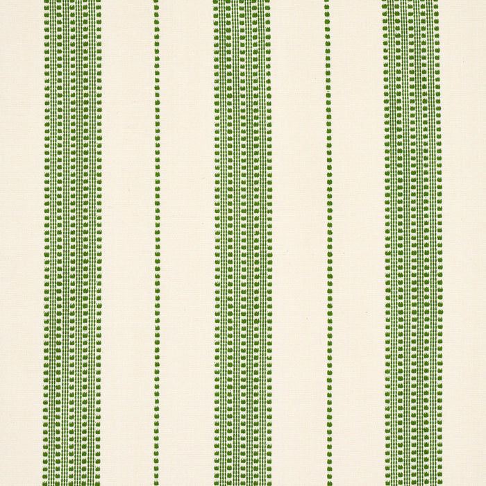 Schumacher Lubeck Stripe Green Fabric Sample 79093