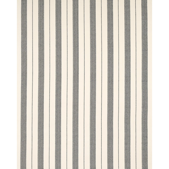 Schumacher Lubeck Stripe Black Fabric 79094