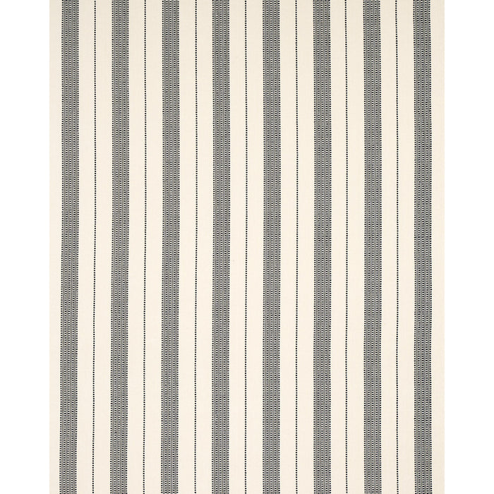 Schumacher Lubeck Stripe Black Fabric Sample 79094