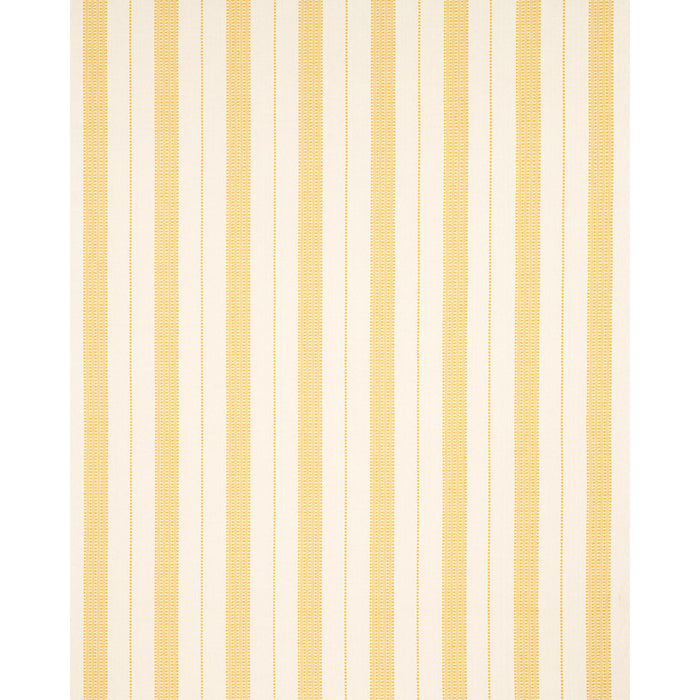 Schumacher Lubeck Stripe Yellow Fabric Sample 79096