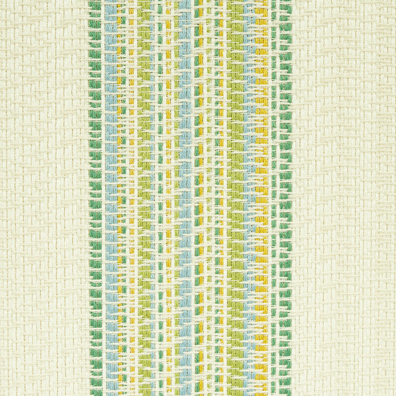 Schumacher Bendita Stripe Indoor/Outdoor Leaf Fabric 79150